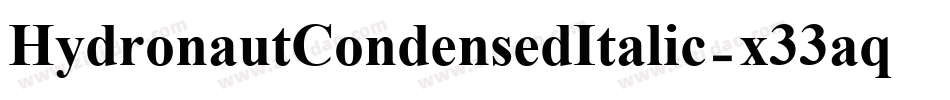HydronautCondensedItalic-x33aq字体转换