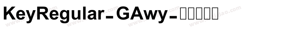 KeyRegular-GAwy字体转换