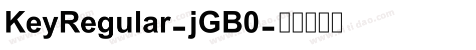 KeyRegular-jGB0字体转换