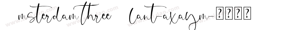 AmsterdamThreeSlant-axaym字体转换