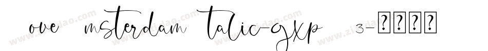LoveAmsterdamItalic-gxpG3字体转换