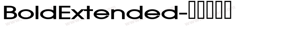 BoldExtended字体转换