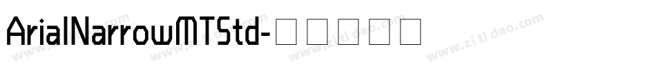 ArialNarrowMTStd字体转换