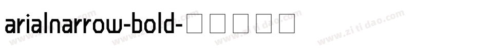 arialnarrow-bold字体转换