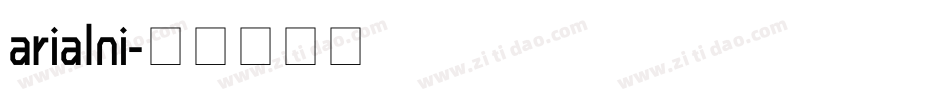 arialni字体转换