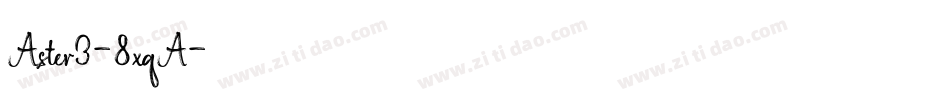 Aster3-8xqA字体转换