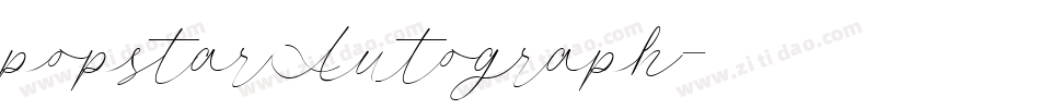 popstarAutograph字体转换