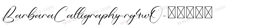BarbaraCalligraphy-rg4wO字体转换
