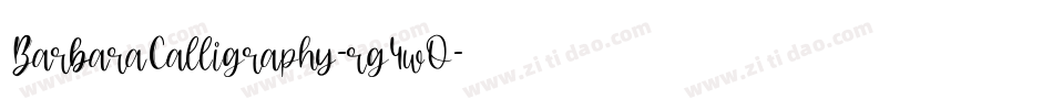 BarbaraCalligraphy-rg4wO字体转换