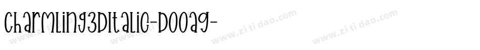 Charmling3DItalic-DOOa9字体转换