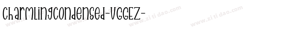 CharmlingCondensed-VGGEZ字体转换