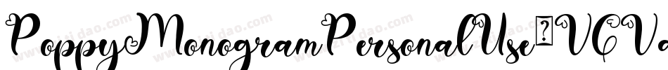 PoppyMonogramPersonalUse-VGVdz字体转换 PoppyMonogramPersonalUse-VGVdz字体转换