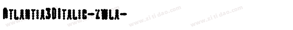 Atlantia3DItalic-zwla字体转换