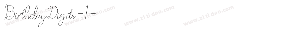 BirthdayDigits-1字体转换