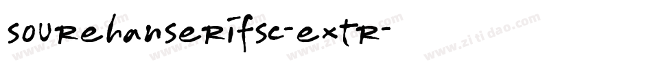sourehanserifsc-extr字体转换