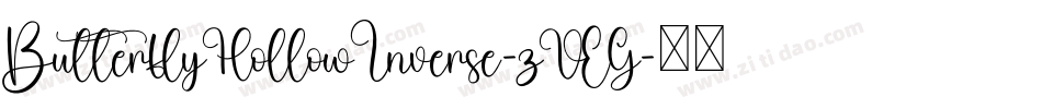 ButterflyHollowInverse-zVEG字体转换