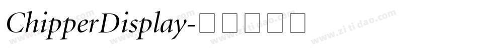 ChipperDisplay字体转换