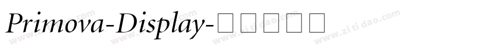 Primova-Display字体转换 Primova-Display字体转换