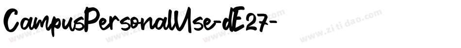 CampusPersonalUse-dE27字体转换