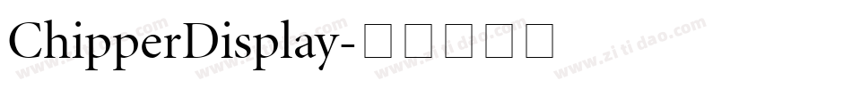 ChipperDisplay字体转换