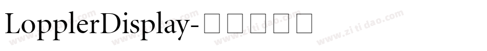 LopplerDisplay字体转换