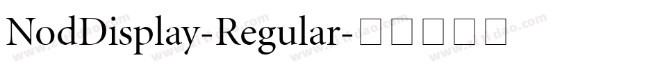 NodDisplay-Regular字体转换