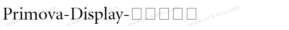 Primova-Display字体转换 Primova-Display字体转换
