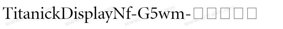 TitanickDisplayNf-G5wm字体转换
