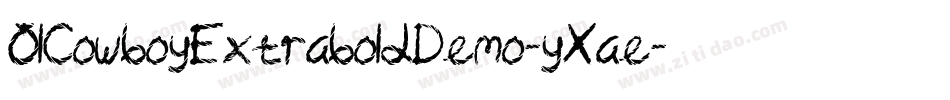 OlCowboyExtraboldDemo-yXae字体转换