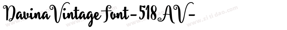 DavinaVintageFont-518AV字体转换