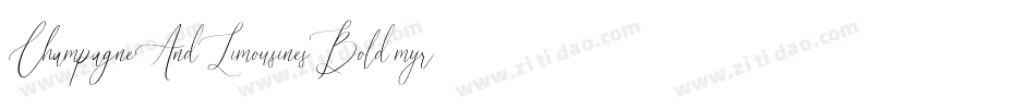 ChampagneAndLimousinesBold-myr2字体转换