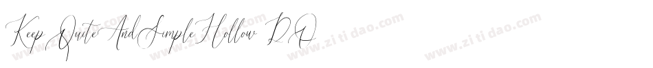 KeepQuiteAndSimpleHollow-8DO2字体转换