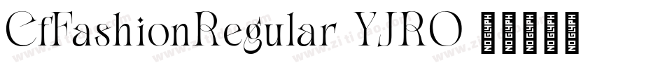CfFashionRegular-YJRO字体转换