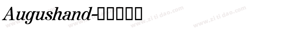 Augushand字体转换