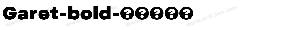 Garet-bold字体转换