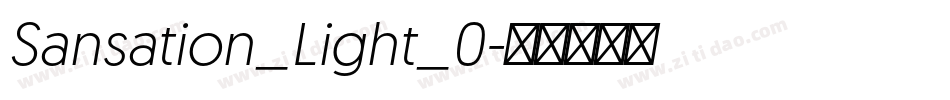 Sansation_Light_0字体转换
