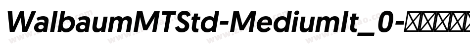 WalbaumMTStd-MediumIt_0字体转换