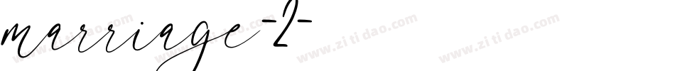marriage-2字体转换