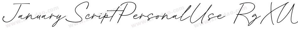 JanuaryScriptPersonalUse-RgXW字体转换