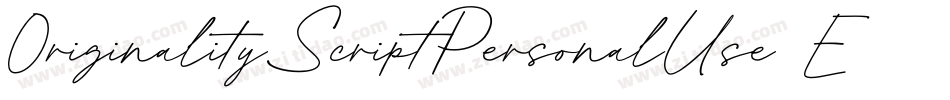 OriginalityScriptPersonalUse-Emqn字体转换