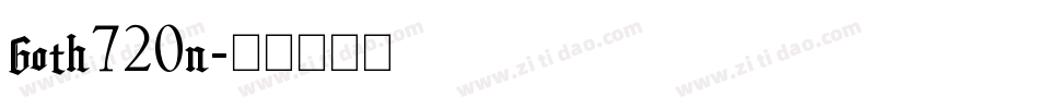 Goth720n字体转换