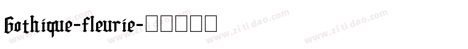 Gothique-fleurie字体转换