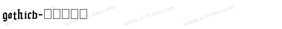 gothicb字体转换