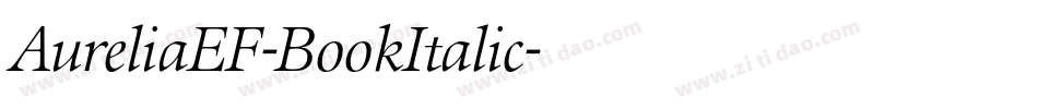 AureliaEF-BookItalic字体转换