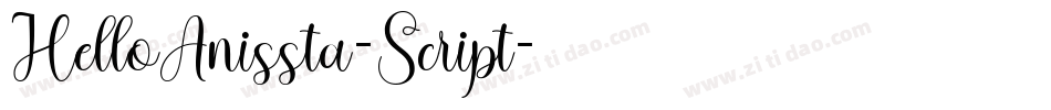 HelloAnissta-Script字体转换