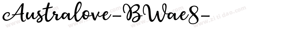 Australove-BWae8字体转换