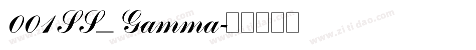 001SS_Gamma字体转换