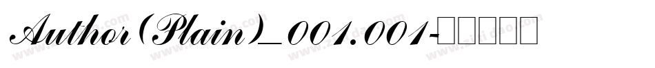Author(Plain)_001.001字体转换
