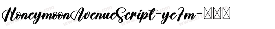 HoneymoonAvenueScript-ye7m字体转换
