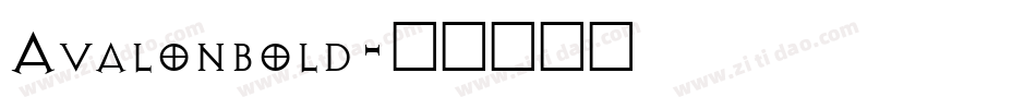 Avalonbold字体转换